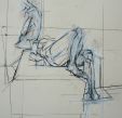 1st yr painter   spatial construction   ink & white conte