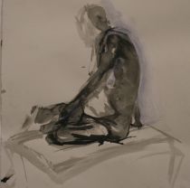 1st year wood carver   life drawing    chinese ink
