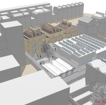 Aerial view from back of site