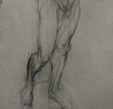 2nd yr wood carver   cast study   conte