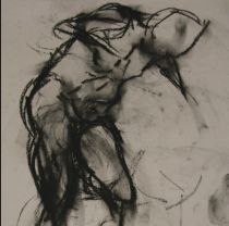 3rd yr stone carver   life drawing   compressed charcoal