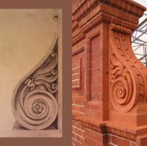 Brick Carving - Cambridge University, Cambridge - Client Simpson Brick Conservation - 2006