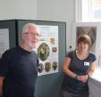 Caroline with the tutor in stone conservation Eric Miller
