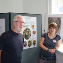 Caroline with the tutor in stone conservation Eric Miller