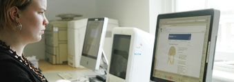 Student at work on computer