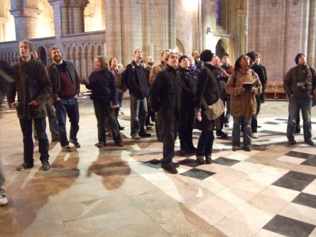 Students at Ely Cathedral