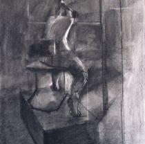 1st year fine art  tonal composition  compressed charcoal 