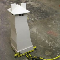 Chris Poulton imageTower, wood, metal, cable, 143x32x122cm, 2008