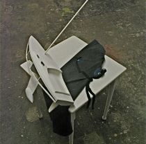 The Three, card, wood, rubber, 88x67x69cm, 2008