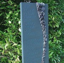 'Touch' Welsh slate standing stone poem